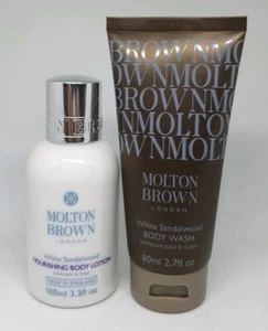 Molton Brown White Sandalwood Nourishing Body Lotion 100ml & Body Wash 80ml - Picture 1 of 2