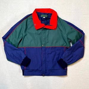 Vintage Cooper Cole Windbreaker Jacket Men Medium Blue Green Ski Long Sleeve - Picture 1 of 14