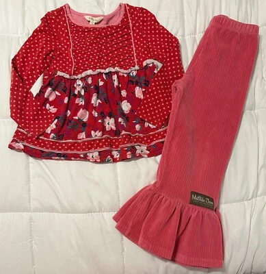 Túnica Matilda Jane Roja Alegre Día y Acanalada Grandes Volantes Momentos Contigo Talla 6 Foto 1 de 4