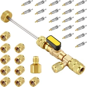 HVAC Valve Core Remover Dual Size 1/4" and 5/16" Port Installer Tool R410A R22 - Picture 1 of 18