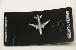 Boeing 777 Jet Lapel Pin by Sparta Pewter Canada Airplane - NEW Old Stock - Picture 1 of 2