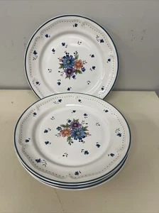 Provincial Bouquet Dinner Plates (4) Stoneware 1987 10-5/8" - Picture 1 of 10