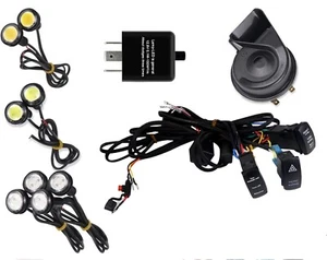 Pre-wired ATV UTV Turn Signal Kit Street Legal Kit for Polaris Can-Am Golf Cart - Picture 1 of 12