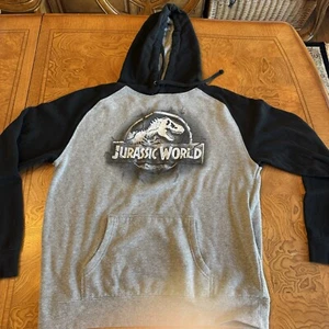 Jurassic World Stone Logo Hoodie - Unisex size Large Universal - Picture 1 of 9