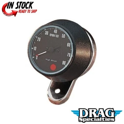 Tacómetro Drag Specialties DS-243941 negro 8000 RPM Foto 1 de 3