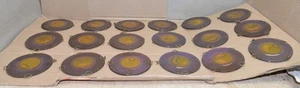 18 art glass all purple Higgins Rondelays 5 1/2" disc 1960's mid century modern - Picture 1 of 9