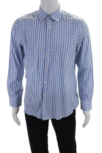 Charles Tyrwhitt Men's Collared Long Sleeves Button Down Check Shirt Size M - Picture 1 of 4