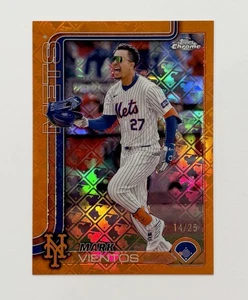2025 Topps Chrome Logofractor Mark Vientos Orange Refractor /25 New York Mets - Picture 1 of 1