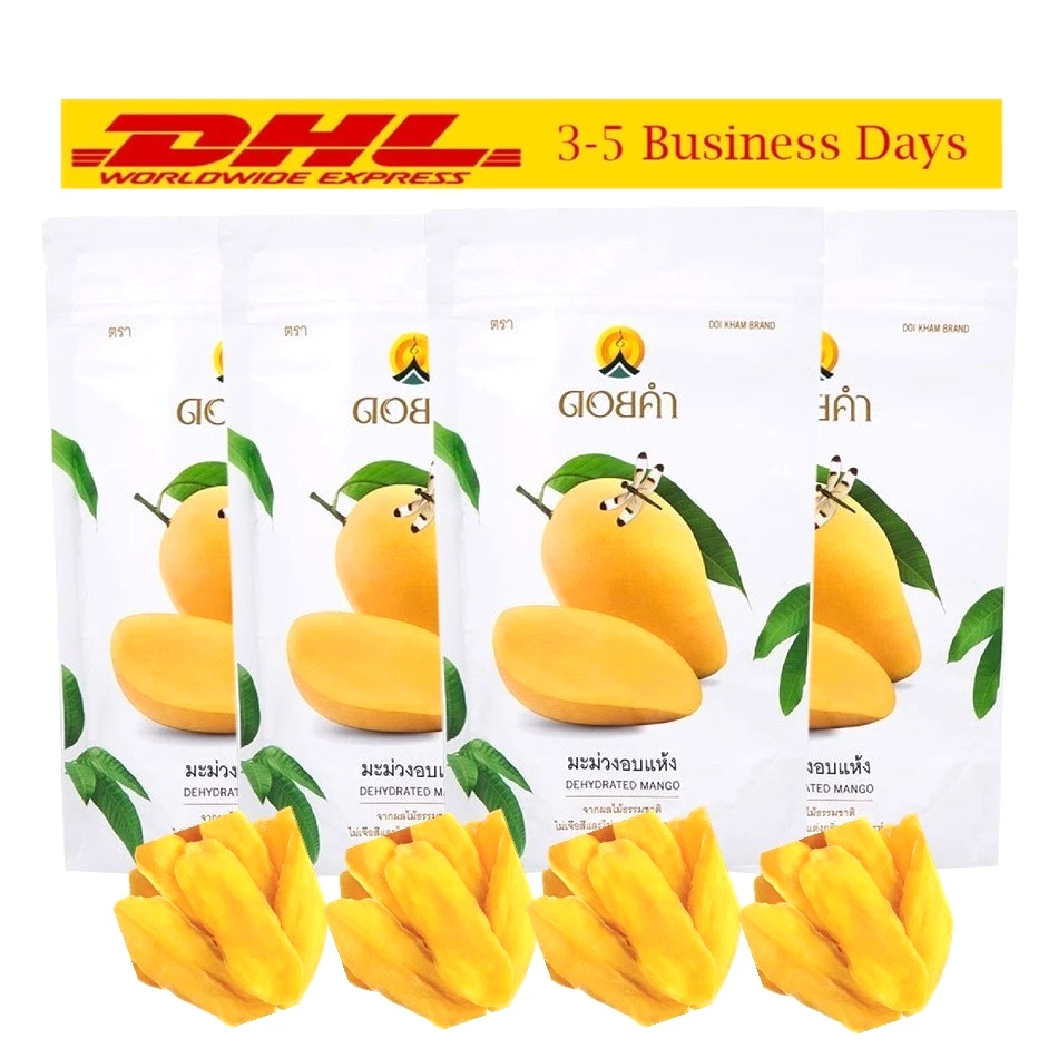 X3 Doi Kham Dehydrated Mango Made From Natural Tropical Thai Fruit 140g Halal