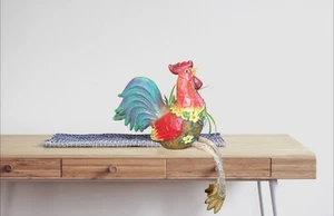 Ganz Resin Floral Rooster Rope Legs Shelf Sitter 4” - Picture 1 of 3