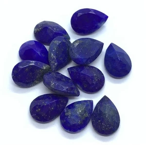 Piedra preciosa suelta facetada AAA corte pera lapislázuli natural para toda fabricación de joyas - Imagen 1 de 7