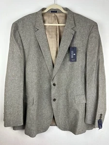 Neu mit Etikett Stafford Leinen Baumwollmischung Khaki Blazer Herren 54 lang Big And Tall  - Bild 1 von 13