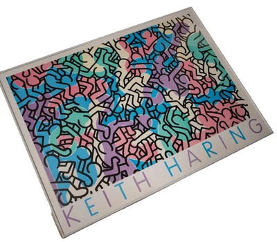Impresión litográfica de arte pop vintage Keith Haring 1985 sin título Foto 1 de 4