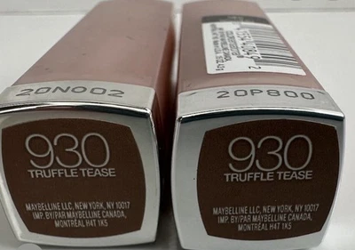 LOT (2) ~MAYBELLINE ColorSensational Lipstick  TRUFFLE TEASE 930 New RESERVED - Image 1 of 4