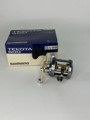 Shimano Tekota 500 Levelwind Reel TEK-500 A-RB Right-Hand Trolling w/ Box - Image 1 of 4