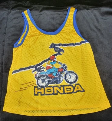 Camiseta sin mangas de malla HONDA de colección rara, Nighthawk, etiqueta Razz Berry. XL Foto 1 de 4
