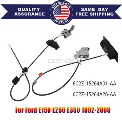 Rear Side 40% Hinged Door Upper&Lower Lock Latch For Ford E150 E250 E350 92-09 - Image 1 of 4