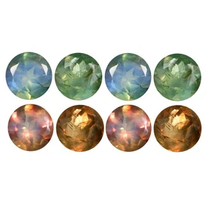 0.35 ct (4 pcs) CALIBRATED (2.57 x 2.57mm) Green Natural Round Alexandrite - Picture 1 of 3