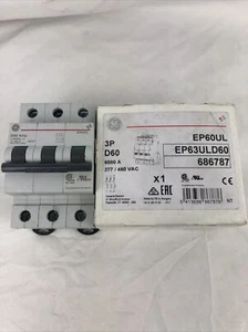 GE EP63ULD60 3P IEC Supplementary Protector 60A 277/480VAC - Picture 1 of 3