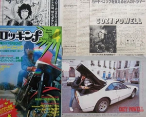 COZY POWELL 1983 CLIPPINGS JAPAN MAGAZINE RF 4A 8PAGE - Bild 1 von 10