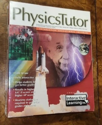 Physics Tutor Interactive Learning CD-ROM Windows 95 98 Brand New Sealed 1999 - Image 1 of 4