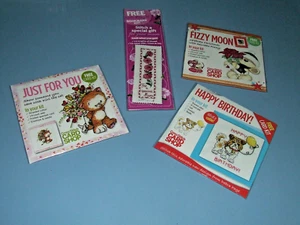 Assorted Cross Stitch Kits - 3 Card Kits and 1 Bookmark Kit - New - Picture 1 of 5