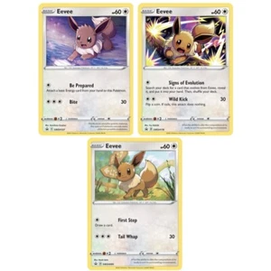 Pokemon Eevee Black Star Promo Holo Cards Pack of 3 - (SWSH127 SWSH118 SWSH095) - Picture 1 of 4