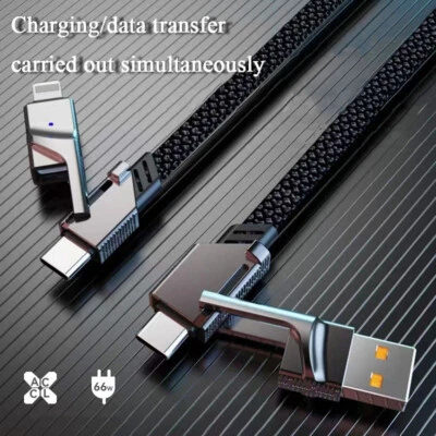 4IN1 USB Type-C Cable 6ft Data Cord Super Fast Charging Cable For iPhone Samsu И - Image 1 of 4