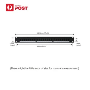 1 x 24 Ports Patch Panel Cat6 RJ45 19inch Punch Down Keystone Universal AU Stock - Picture 1 of 7