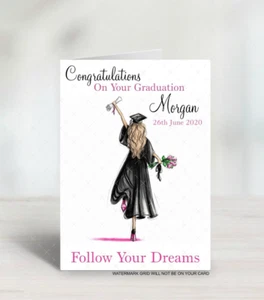 personalised Graduation card Girls Ladies - Picture 1 of 3