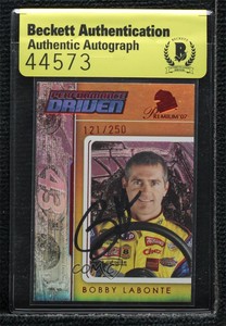 2007 Premium Performance Driven Red Bobby Labonte BAS Certified BAS Encased HOF