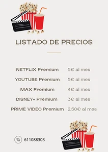 Plataformas Streaming. Cuentas Premium Baratas. Contacto 611088303 - Imagen 1 de 1