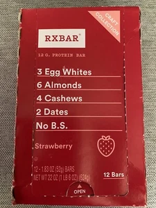 RXBAR Protein Bars Strawberry Lot Of 12 - Picture 1 of 3