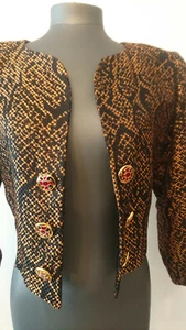 Veste-Spencer (1982) "Vieil or et Noir"  - YVES SAINT LAURENT Paris - T. 36 - Imagen 1 de 4