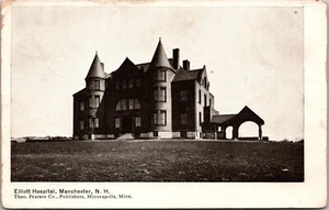 RPPC Elliott Krankenhaus Manchester New Hampshire NH Epson verschickt 1907 Postkarte KA7 - Bild 1 von 2