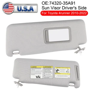 New Gray Left Driver Side Sun Visor 7432035A91B1 For 2009-2022 Toyota 4runner US - Picture 1 of 13
