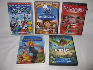 DVDs 5 ANIMIERTES LOT 1, UNGLAUBLICHE, ROBOTS, EPIC, RATATOUILLE, EMPEROR'S NEW GRO - Bild 1 von 2