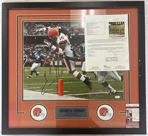Josh Cribbs Cleveland Browns Signed Autographed Framed 16x20 Photo JSA Letter - Picture 1 of 9