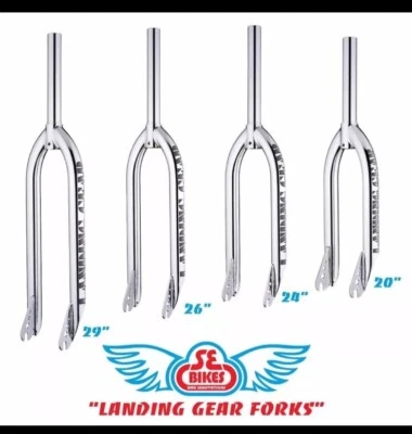 SE⚡️Racing BMX 29" “LANDING⚡️GEAR” FORK 1-1/8" Threadless CHROME (BNIB) 🔥⚡️🔥 - Image 1 of 4