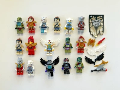 Lego Legends of Chima Minifigures - Lot of 16 + Accessories - Lion, Croc, et al - Image 1 of 4