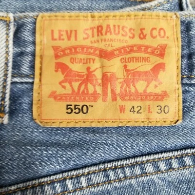 Jeans Levi’s Hombre 42x30 550 Calce Relajado Azul Denim Pierna Cónica 01550-4891 Foto 1 de 4