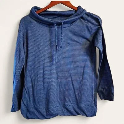 Pullover Nina Capri cuello falso | Azul a rayas y negro | Talla pequeña Foto 1 de 4