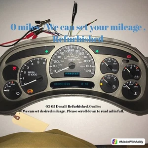 03 04 05 GMC Denali Speedometer . REBUILT, Yukon Denali Instrument Cluster - Picture 1 of 5