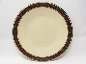 Constantine by Franciscan Dinner Plate Lavender Pink Decor On Green Band L335 - Photo 1 sur 3