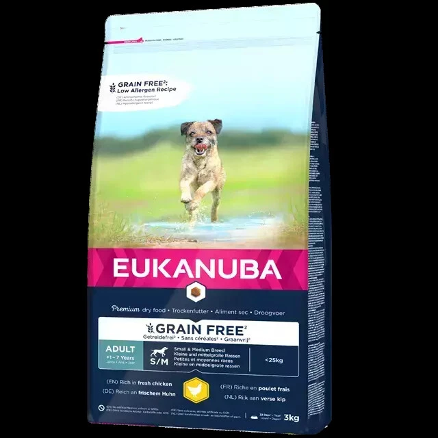 EUKANUBA Adult Chicken S/M Grain Free 3kg - Bild 1 von 1