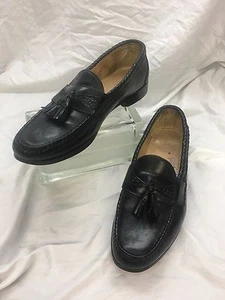 Allen Edmonds * Maxfield Tassel Woven Black Leather Loafer Shoes 11D MINT - Picture 1 of 9