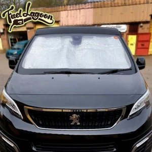 Peugeot Expert Dispatch Window Thermal Insulated Silver Screens Black Blind 3pc - Picture 1 of 2