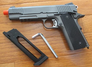 Full Metal CO2 Blowback Airsoft Gun 1911 Gun Metal Color 350 FPS - Picture 1 of 3