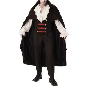 Rubie's Men's Cape W/ Attached Vest Elegant Vampire Adult Halloween Costume O/S - Picture 1 of 3