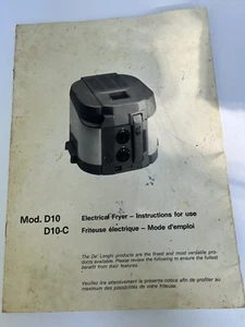 Electrical Fryer Manual for Models D10 and D10-C - Picture 1 of 1